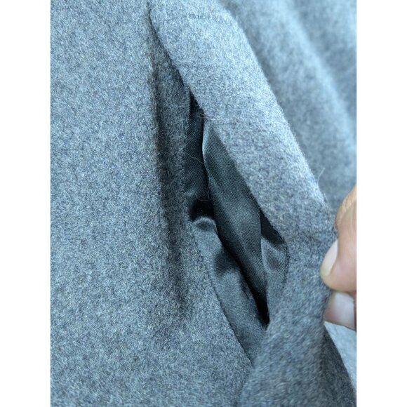 Kenneth Cole Reaction Womens 8 Gray Wool Blend Button Front Pockets Overcoat - Picture 7 of 9